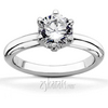 6 Prong Round Cut Plain Diamond Bridal Ring 