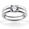 Four Prong Solitaire Diamond Bridal Ring Set 