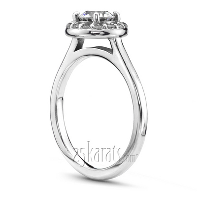 Halo Style Bead Set Diamond Engagement ring thumbnail 1