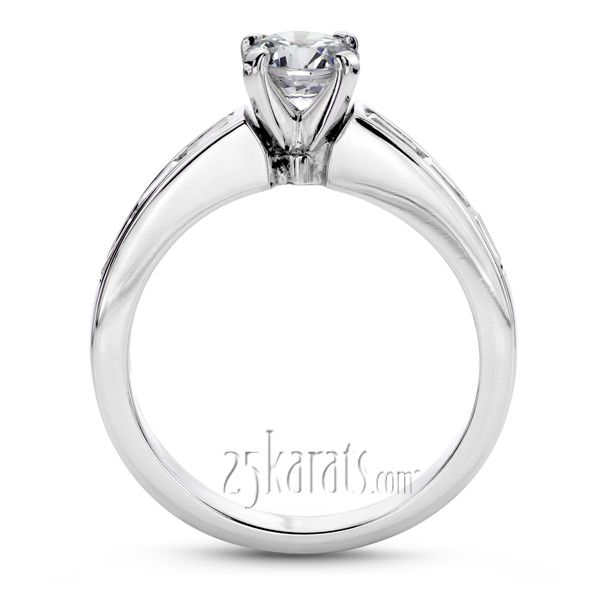 14K white gold Straight Baguette Diamond Bridal Ring (0.36 ct. tw.) - alternate view 2