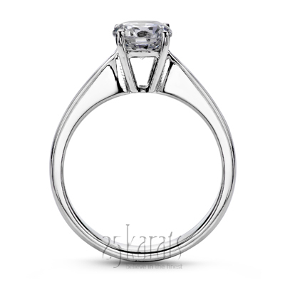 18K white gold Classic Basket Setting Solitaire Engagement Ring - alternate view 3