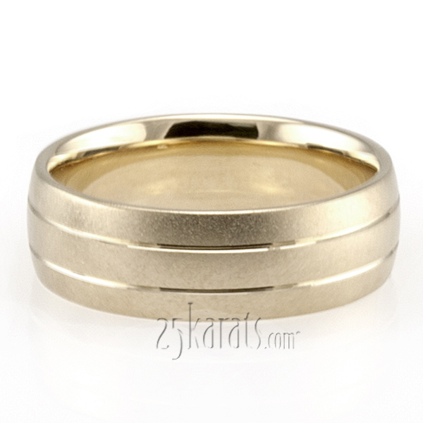 Incised Basic Designer Wedding Ring  - main view