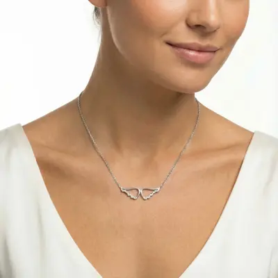 14K White Gold Diamond Angel Wings Pendant (0.15 ct. tw.) - view 2 of 3