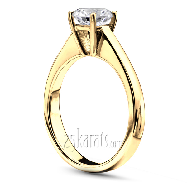 18K white gold Classic Basket Setting Solitaire Engagement Ring - alternate view 4