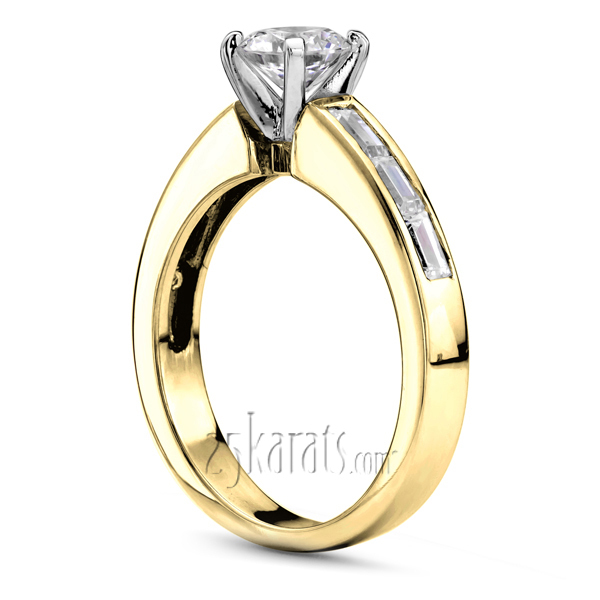 14K white gold Straight Baguette Diamond Bridal Ring (0.36 ct. tw.) - alternate view 3