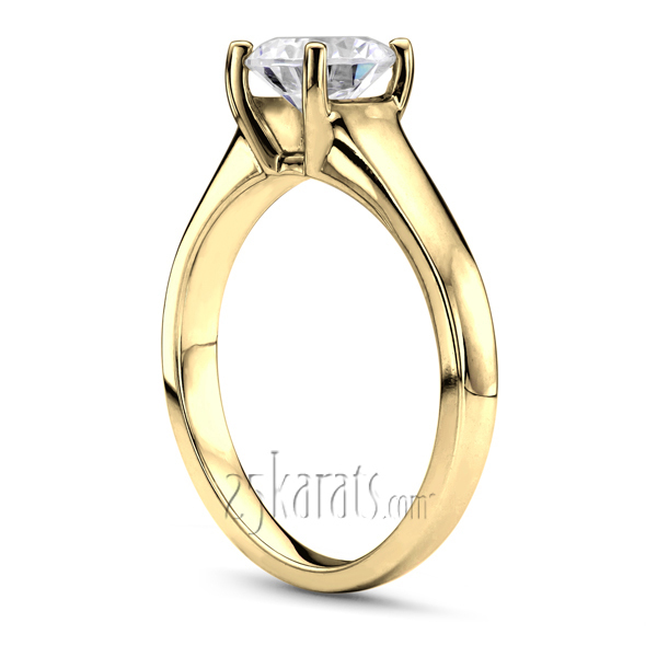 14K white gold 4 Prong Set Diamond Engagement Ring (1.25ct) - alternate view 4