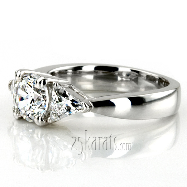 14K white gold Trillion Cut Diamond Engagement Ring (0.70 ct. tw.) - main view