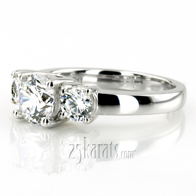 Round Cut Prong Set w/Airline Diamond Engagement Ring (1.00 ct. tw.) thumbnail 2