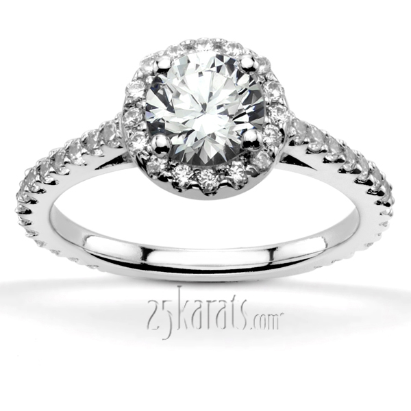 Halo Diamond Engagement Ring (0.51 t.c.w.)