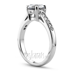 Classic Pave Set Cathedral Diamond Engagement Ring(0.15 ct. t.w.) thumbnail 2