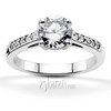 Classic Pave Set Cathedral Engagement Ring (0.18 ct. t.w.)