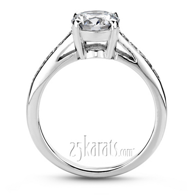 Classic Pave Set Cathedral Engagement Ring (0.18 ct. tw.) thumbnail 3