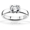 Half Bezel Set Solitaire Engagement Ring (1.15 ct. - 1.35 ct.)