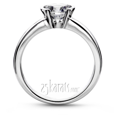 Half Bezel Set Solitaire Engagement Ring (1.35 ct. - 1.65 ct.) thumbnail 3
