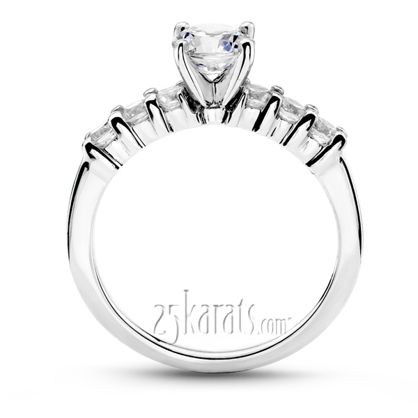 14K white gold Shared Prong Closed Basket Diamond Engagement Ring (0.30 ct. tw.) - alternate view 3