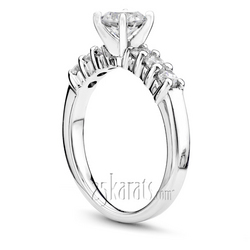 Shared Prong Low Set Diamond Bridal Ring (0.42 ct. tw.) thumbnail 2