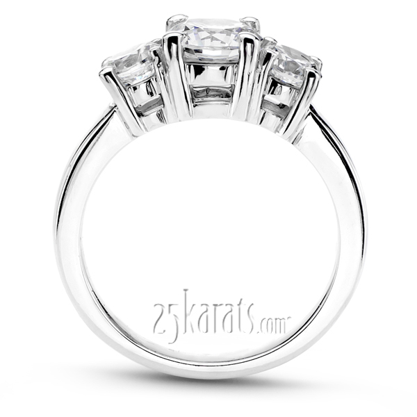 14K white gold Classic Basket Prong Set Diamond Engagement Ring (0.50 ct. tw.) - alternate view 2