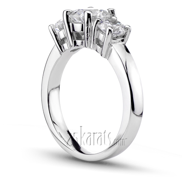 14K white gold Classic Basket Prong Set Diamond Engagement Ring (0.50 ct. tw.) - alternate view 3