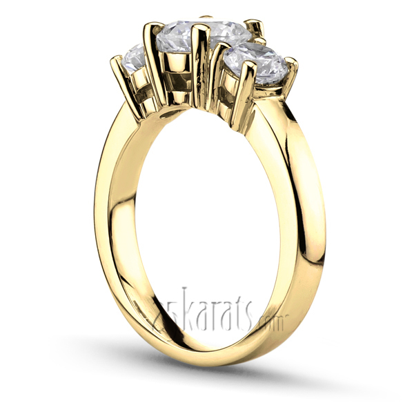 14K white gold Classic Basket Prong Set Diamond Engagement Ring (0.50 ct. tw.) - alternate view 4
