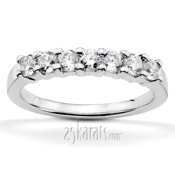 Shared Prong Low Set Band 0.70ct. Diamond Bridal Ring