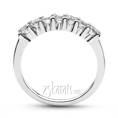 Shared Prong Low Set Band 0.70ct. Diamond Bridal Ring thumbnail 2