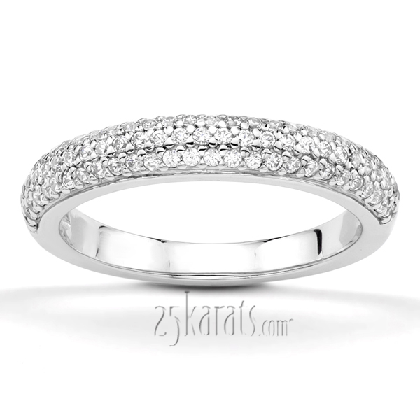 Beautiful Round Cut Pave Set Diamond Wedding Ring (0.67 ct.tw)