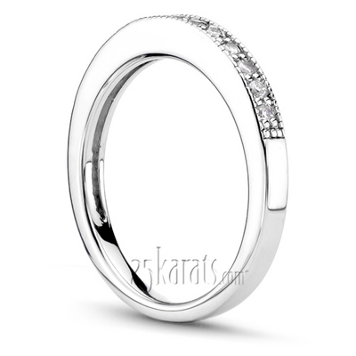 Bead Set Mill Grained Edge Diamond Anniversary Band (0.32 ct. tw.) thumbnail 2