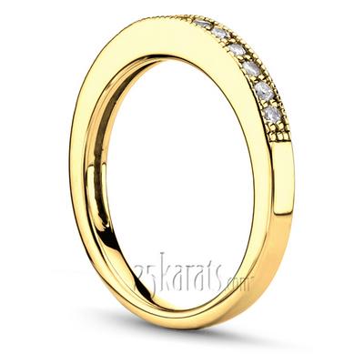 Bead Set Mill Grained Edge Diamond Anniversary Band (0.32 ct. tw.) thumbnail 4