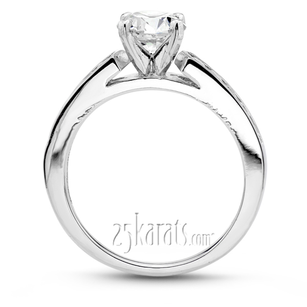 14K white gold Classic Cathedral Channel Set Diamond Bridal Ring (0.18 ct. tw.) - alternate view 3
