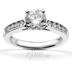 Classic Cathedral Channel Set 0.30 ct. tw. Diamond Bridal Ring