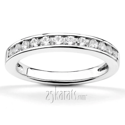 Classic Channel Set Ladies Diamond Wedding Ring (0.24 ct. tw.) thumbnail 1