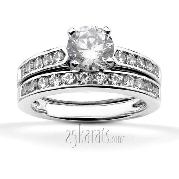 14K white gold Classic Channel Set Ladies Diamond Wedding Ring (0.36 ct. tw.) - alternate view 5