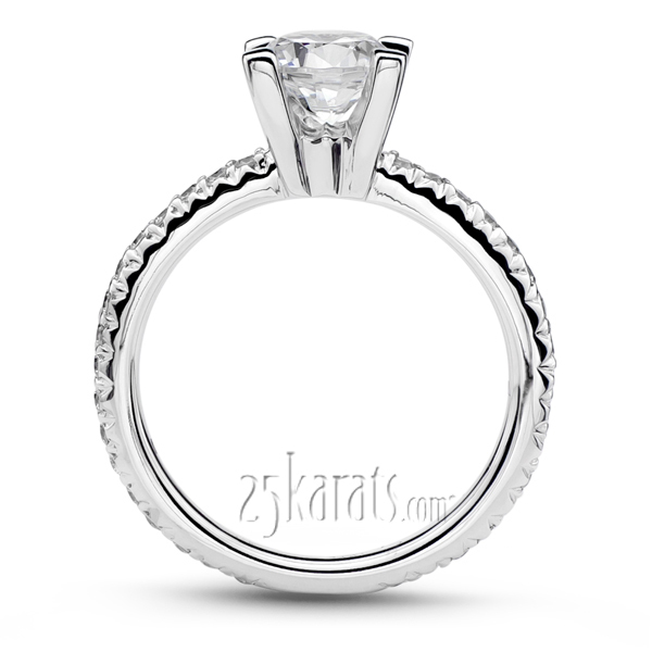 14K white gold Pave Set Elegant Diamond Bridal Ring (0.43 ct. t.w) - main view