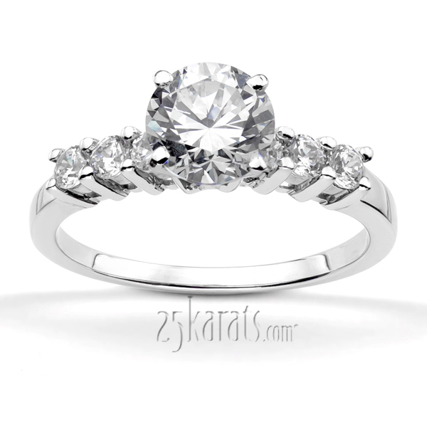 14K white gold 0.30 ct. Diamond Bridal Ring 1 - main view