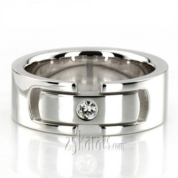 Refined Diamond Wedding Ring