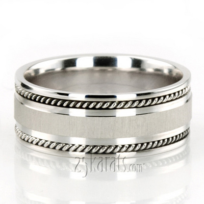 Stylish Double-braided Handcrafted Wedding Ring 