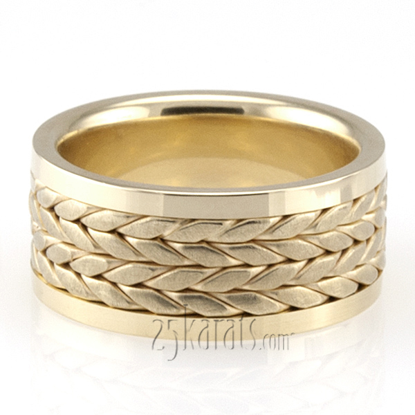Sturdy Double-braided Handcrafted Wedding Band 