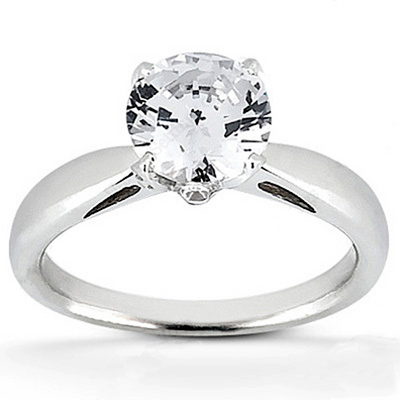 Bead Set Head Diamond Engagement Ring