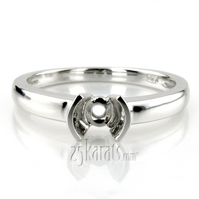 Half Bezel Set Solitaire Engagement Ring (0.66 ct. - 0.85 ct.) thumbnail 5