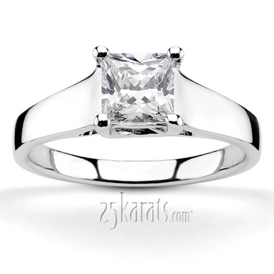 Trellis Solitaire Diamond Engagement Ring thumbnail 1