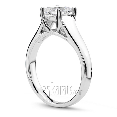 Trellis Solitaire Diamond Engagement Ring thumbnail 2