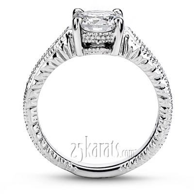 Round Cut Antique Diamond Bridal Ring (0.15 ct. tw. ) thumbnail 3