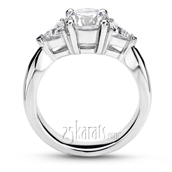 14K white gold Trillion Cut Diamond Engagement Ring (0.70 ct. tw.) - alternate view 4