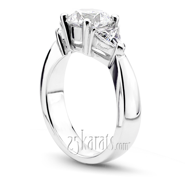 14K white gold Trillion Cut Diamond Engagement Ring (0.70 ct. tw.) 1 - alternate view 2