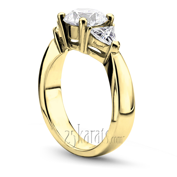 14K white gold Trillion Cut Diamond Engagement Ring (0.70 ct. tw.) 1 - alternate view 4