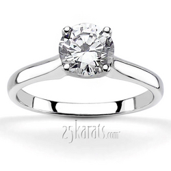 Cathedral Style Solitaire Diamond Engagement Ring