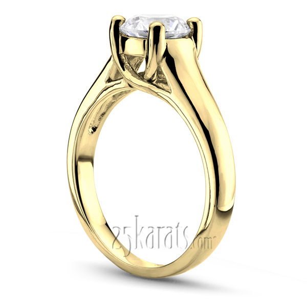 14K white gold Classic Trellis Solitaire Engagement Ring 2 - alternate view 4