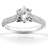 Trellis Center Micro Pave Engagement ring