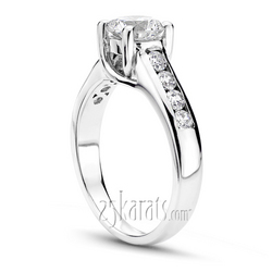 Round Cut Channel Set Diamond Bridal Ring (0.40 t.c.w.) thumbnail 2