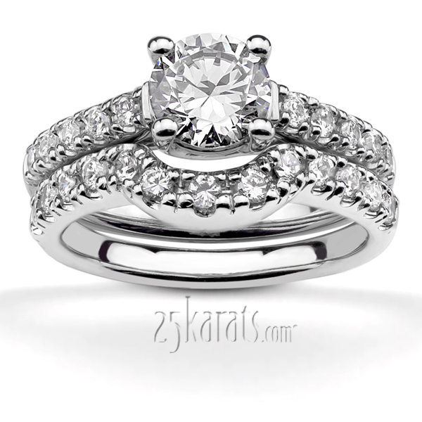 14K white gold Trellis Center Prongs Diamond Bridal Ring (0.25ct. tw.) - alternate view 5